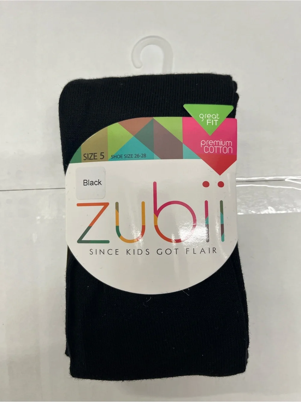 Kids Black Premium Cotton Tights